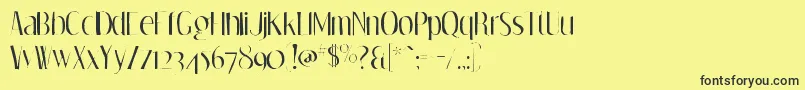 Dreamorphansgaunt Font – Black Fonts on Yellow Background