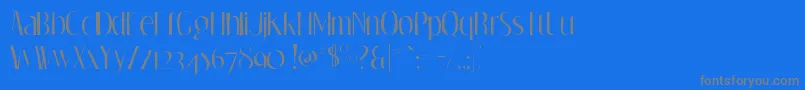 Dreamorphansgaunt-Schriftart – Graue Schriften auf blauem Hintergrund