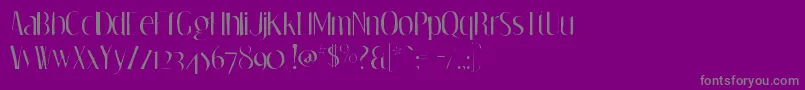 Dreamorphansgaunt Font – Gray Fonts on Purple Background