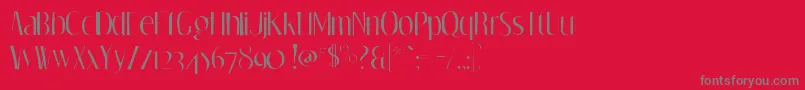 フォントDreamorphansgaunt – 赤い背景に灰色の文字