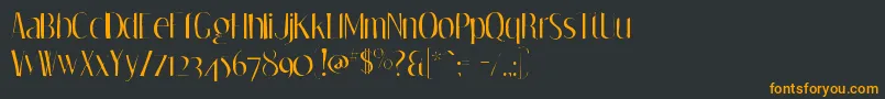 フォントDreamorphansgaunt – 黒い背景にオレンジの文字