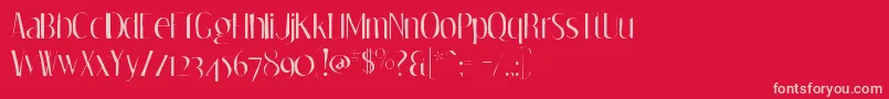 Dreamorphansgaunt Font – Pink Fonts on Red Background