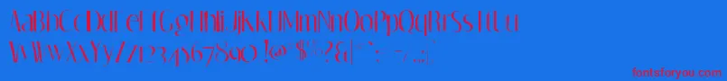 Dreamorphansgaunt Font – Red Fonts on Blue Background