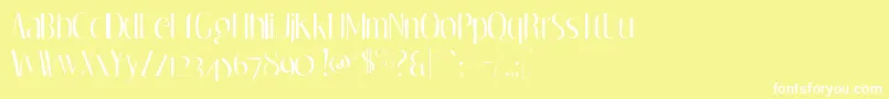 Dreamorphansgaunt Font – White Fonts on Yellow Background