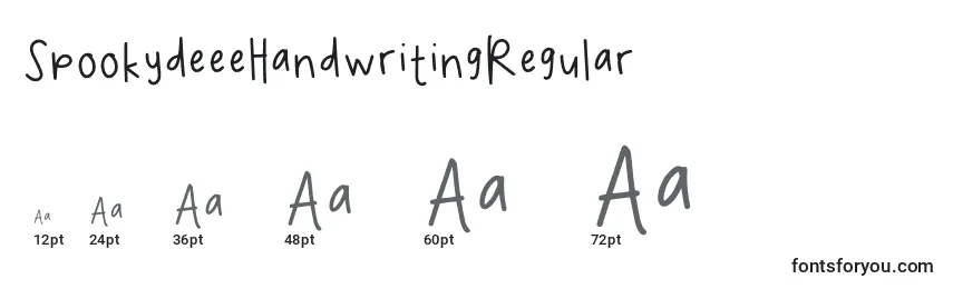 SpookydeeeHandwritingRegular Font Sizes