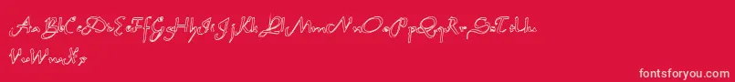 Garbage1 Font – Pink Fonts on Red Background