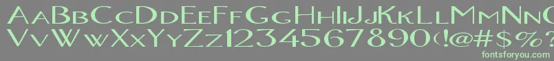 OrlandoBold-Schriftart – Grüne Schriften auf grauem Hintergrund
