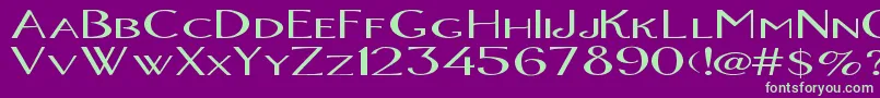 OrlandoBold Font – Green Fonts on Purple Background