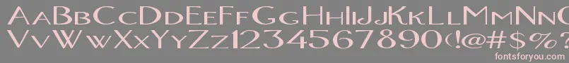 フォントOrlandoBold – 灰色の背景にピンクのフォント