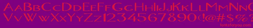 OrlandoBold Font – Red Fonts on Purple Background