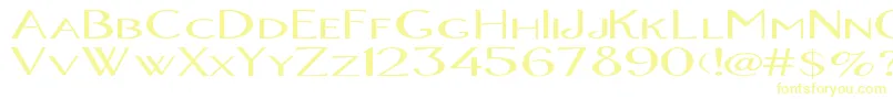 OrlandoBold-fontti – keltaiset fontit valkoisella taustalla