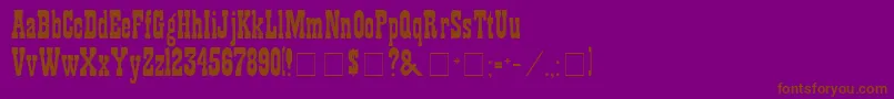 Czcionka ShowguideNormal – brązowe czcionki na fioletowym tle