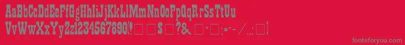 ShowguideNormal-Schriftart – Graue Schriften auf rotem Hintergrund