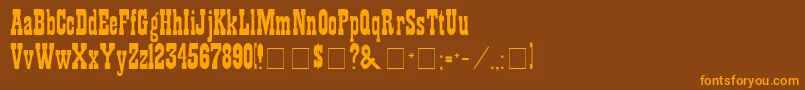 ShowguideNormal Font – Orange Fonts on Brown Background