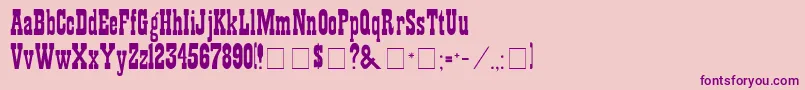ShowguideNormal-Schriftart – Violette Schriften auf rosa Hintergrund