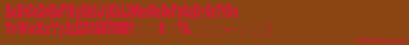 ShowguideNormal Font – Red Fonts on Brown Background