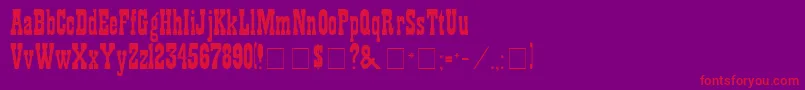 ShowguideNormal Font – Red Fonts on Purple Background