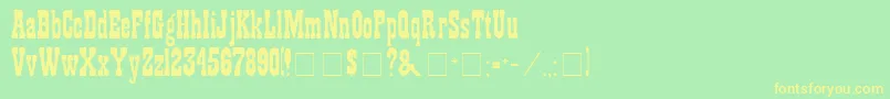 ShowguideNormal Font – Yellow Fonts on Green Background