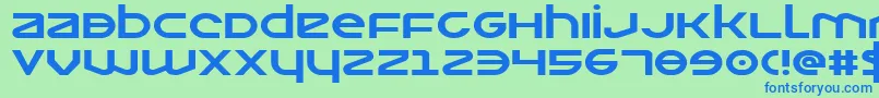 Więcej informacji o czcionce Opilioexp Czcionka Opilioexp – niebieskie czcionki na zielonym tle
