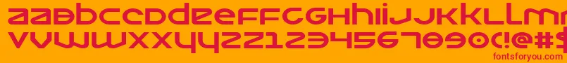 フォントOpilioexp – オレンジの背景に赤い文字
