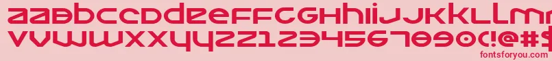 フォントOpilioexp – ピンクの背景に赤い文字