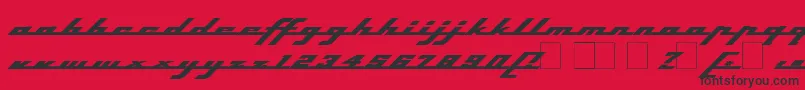 TopSpeedHeavy Font – Black Fonts on Red Background