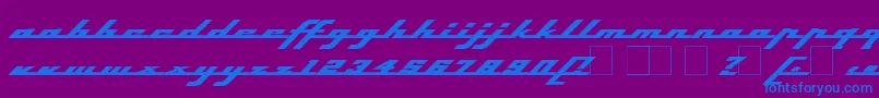 TopSpeedHeavy Font – Blue Fonts on Purple Background