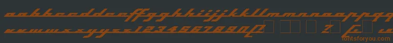 TopSpeedHeavy Font – Brown Fonts on Black Background