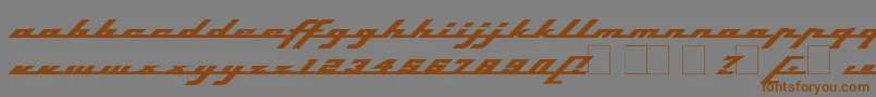 TopSpeedHeavy Font – Brown Fonts on Gray Background
