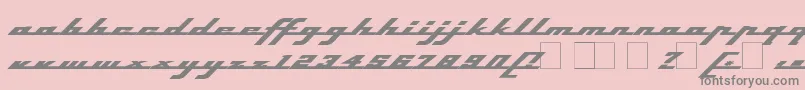TopSpeedHeavy Font – Gray Fonts on Pink Background