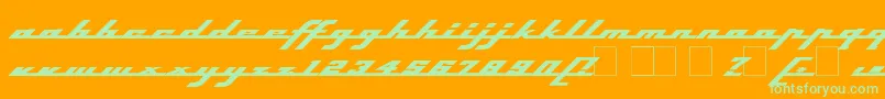 TopSpeedHeavy Font – Green Fonts on Orange Background