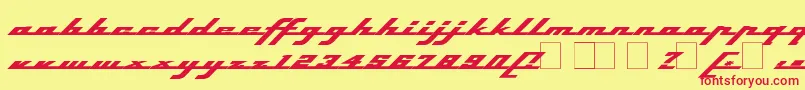 TopSpeedHeavy Font – Red Fonts on Yellow Background