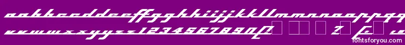 TopSpeedHeavy Font – White Fonts on Purple Background