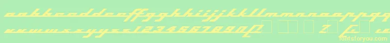 TopSpeedHeavy Font – Yellow Fonts on Green Background