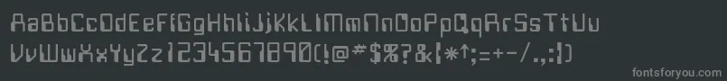 フォントJustov – 黒い背景に灰色の文字