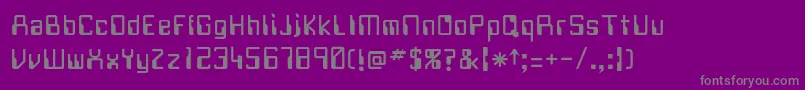 フォントJustov – 紫の背景に灰色の文字