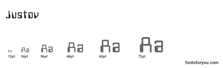 Justov Font Sizes