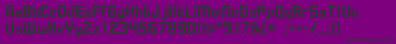 Czcionka Dishrow – czarne czcionki na fioletowym tle
