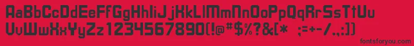 Dishrow Font – Black Fonts on Red Background