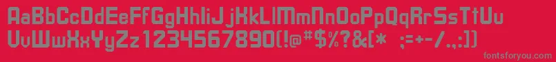 Dishrow Font – Gray Fonts on Red Background