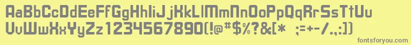 Dishrow Font – Gray Fonts on Yellow Background
