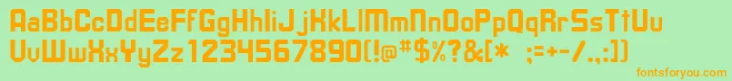 Dishrow Font – Orange Fonts on Green Background