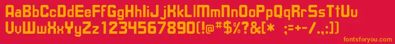 Dishrow Font – Orange Fonts on Red Background