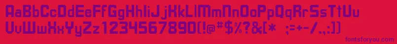 Dishrow Font – Purple Fonts on Red Background