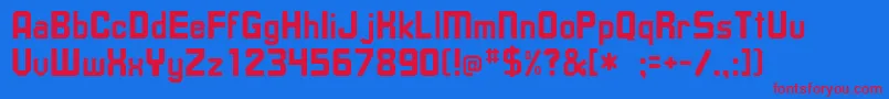 Шрифт Dishrow – красные шрифты на синем фоне