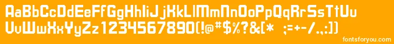 Dishrow Font – White Fonts on Orange Background