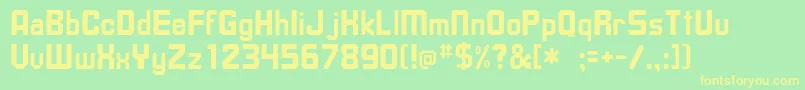 Dishrow Font – Yellow Fonts on Green Background