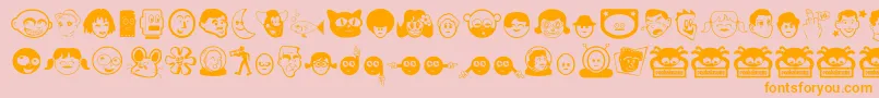 Weitere Informationen zur Greah-Schriftart Greah-Schriftart – Orangefarbene Schriften auf rosa Hintergrund