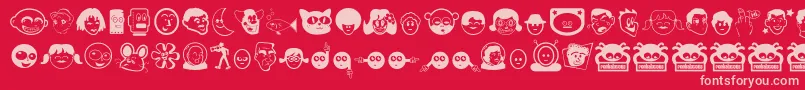 Greah Font – Pink Fonts on Red Background