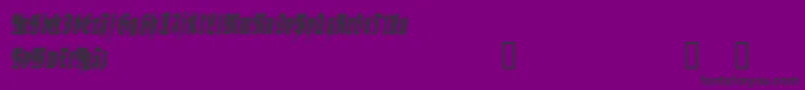 SepulturaDemo-Schriftart – Schwarze Schriften auf violettem Hintergrund